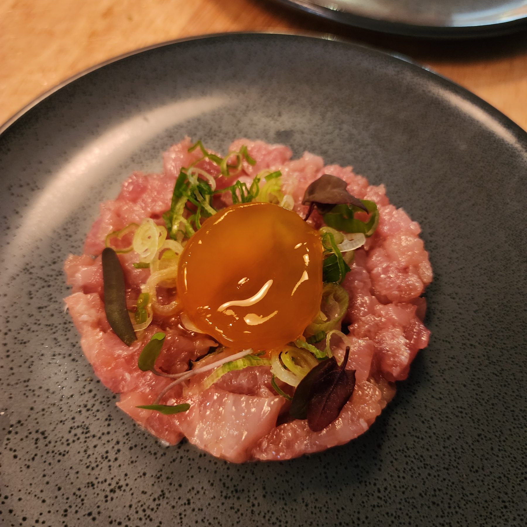 Toro tartare with cured yolk