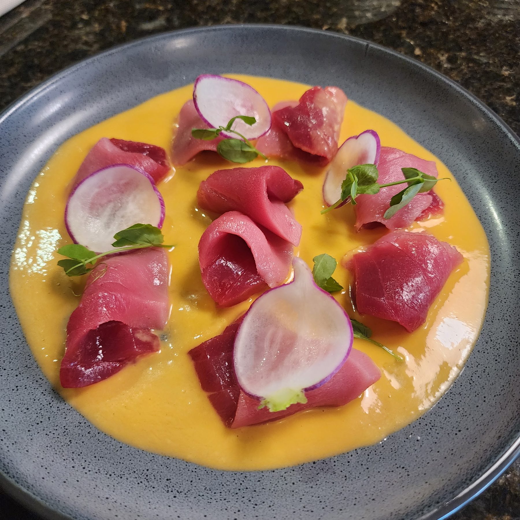 Tuna with gazpacho